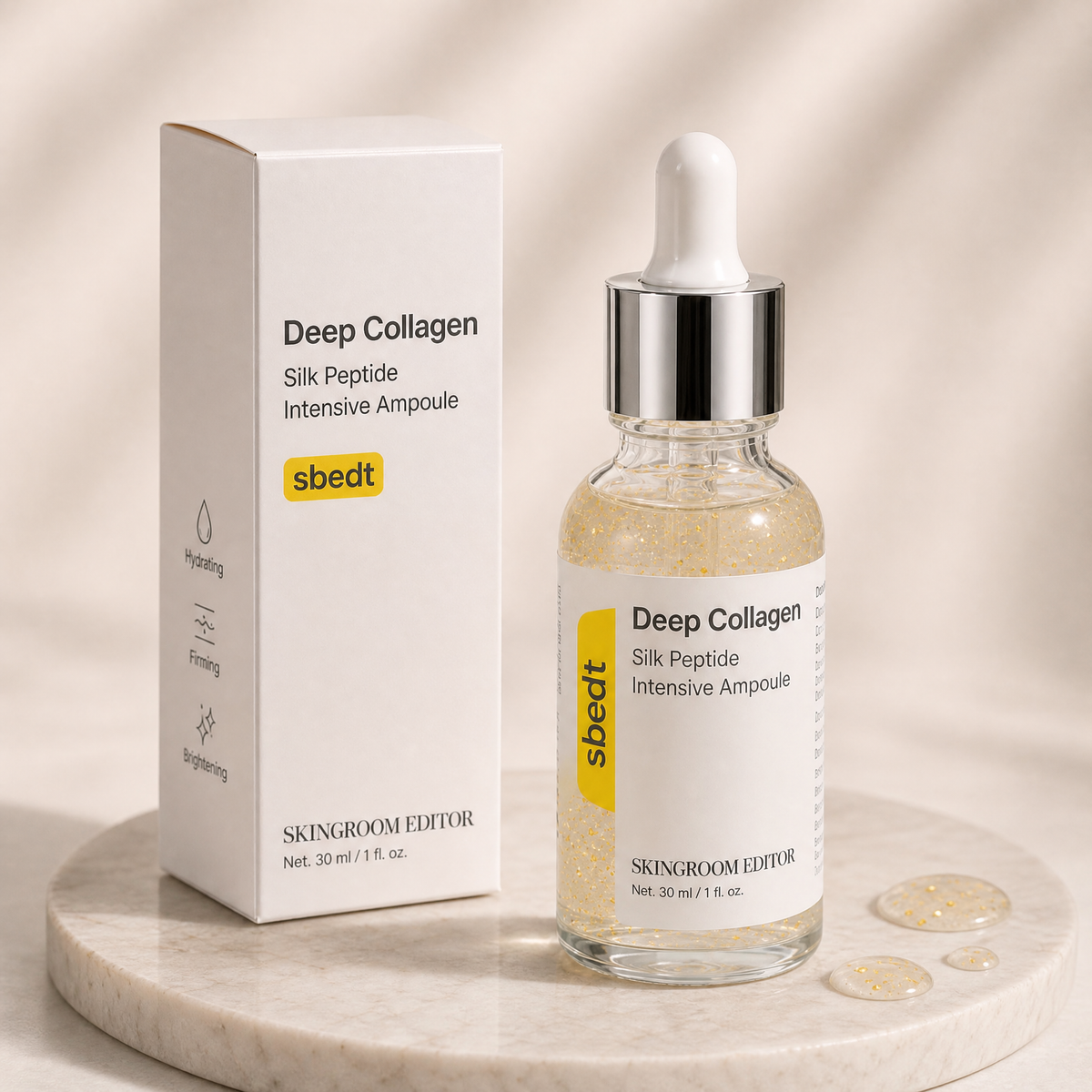 Deep Collagen Peptide Intensive Ampoule 30 ml, sérum facial en frasco con gotero