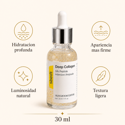 Ventajas del sérum Deep Collagen: hidratación profunda, apariencia más firme, luminosidad natural y textura ligera